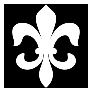 Fleur-de-lis Decal (White)